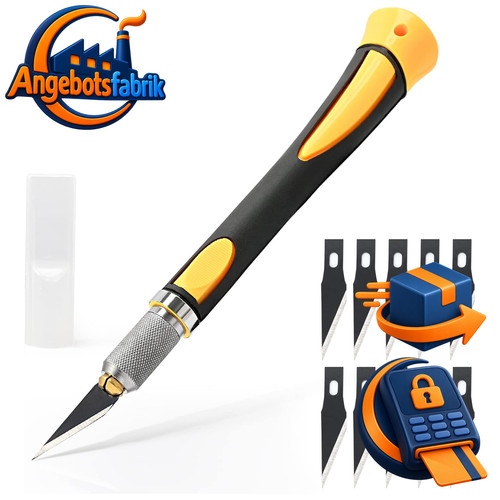 Bastelmesser set mit softgriff - bastelmesser,