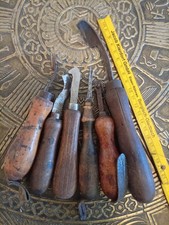 6 antike Schnitzwerkzeuge oder